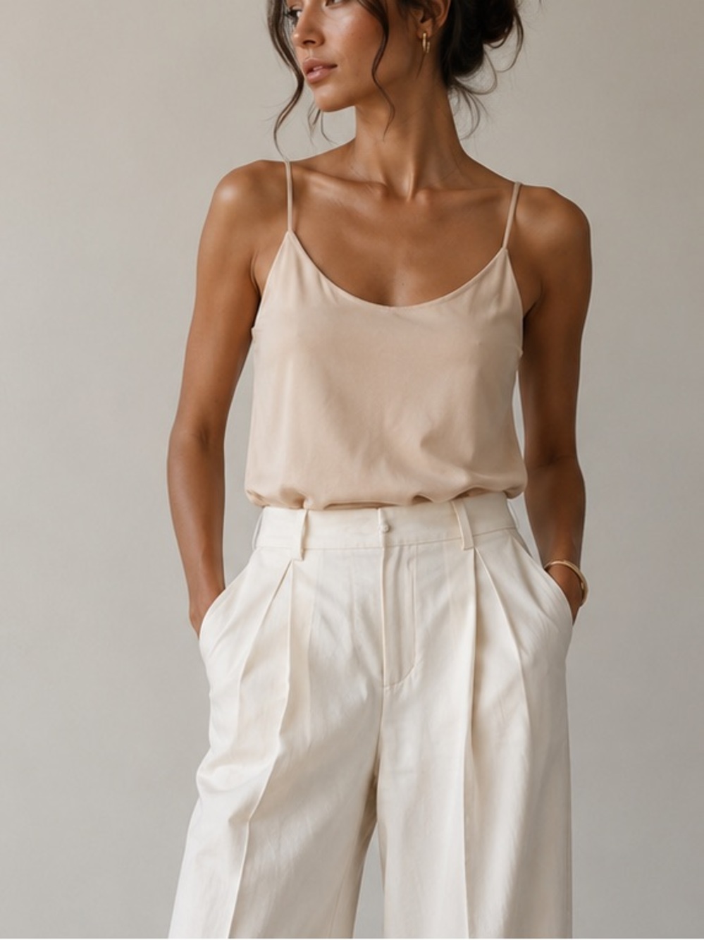 Parade cream satin top
